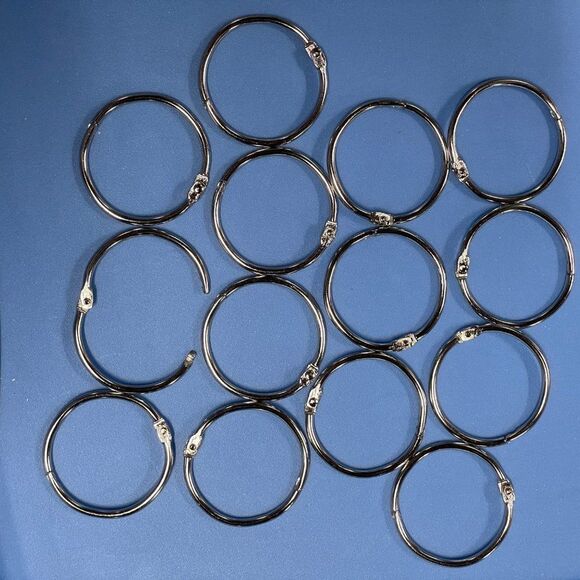 Curtain rings 2 packs of shower curtain, key ring, binder, etc. NEW - Picture 2 of 11